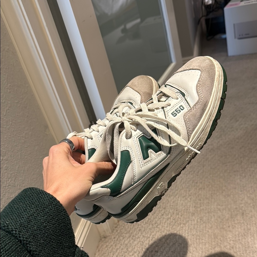 New Balance 550 Green and White